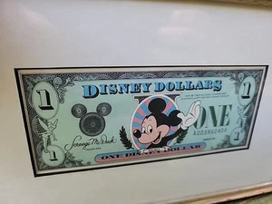1988 MICKEY MOUSE $1 Dollar DISNEY DOLLAR Gem Framed - Picture 1 of 6