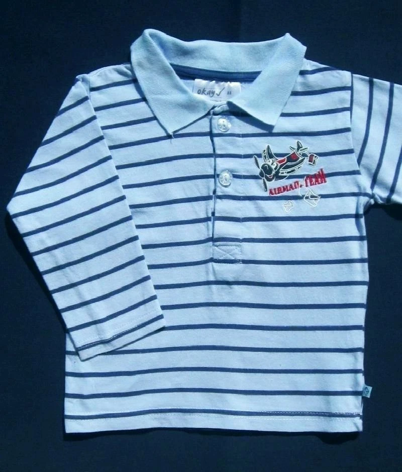 ⭐️Neuwertiges *Flieger* Langarm-Shirt ⭐Poloshirt bestickt ⭐️Gr.86⭐️ - Bild 1 von 4