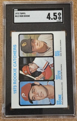 1973 Topps #613 Rookie Catchers Bob Boone Mike Ivie SGC 4,5 en muy buena condición-excelente+ Foto 1 de 2