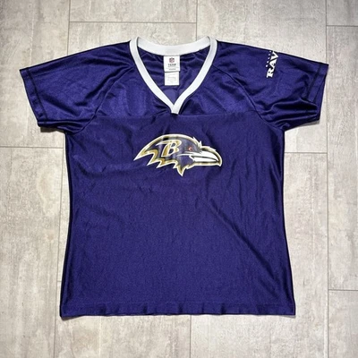 Camiseta deportiva púrpura para mujer Baltimore Ravens Joe Flacco #5 del equipo de la NFL Foto 1 de 4