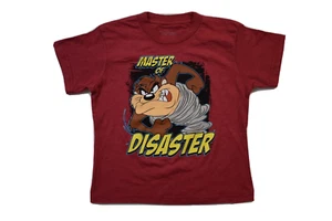 Camisa Looney Tunes Little Boys Taz Master Of Disaster roja brezo nueva M (5-6) - Imagen 1 de 5