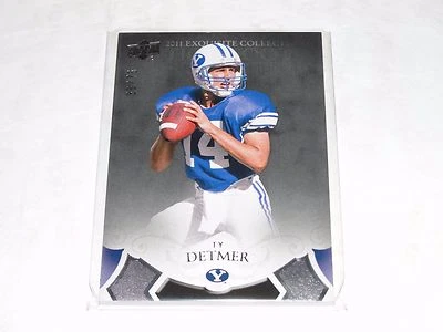 2011 Exquisite TY DETMER #51 Silver Foil College SP/75 BYU Cougars 1990 Heisman - Image 1 of 2