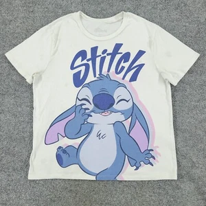 Disney Shirt Damen große weiße Nähte Grafik T-Shirt Rundhals Kurzarm Oberteil - Bild 1 von 19