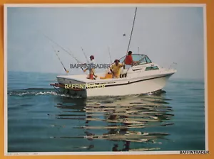 Vintage Fishing Calendar Salesman Sample Litho Print 8" x 6" Deep Sea Fishing - Bild 1 von 1