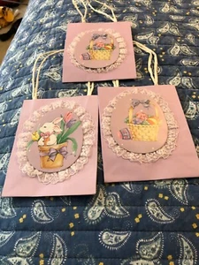 Small Paper Easter Bunny Gift Bags Pack of 3 - Picture 1 of 3