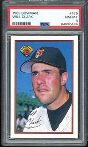 Will Clark Card 1989 Bowman #476 PSA 8 - Picture 1 of 2