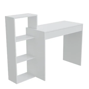 HAGO® Schreibtisch Regal Kombination 110x72x40cm weiß 2in1 System Stauraum Regal - Bild 1 von 8