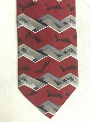 NUEVA Corbata de Seda Geométrica Roja Gorden & Ferguson De Colección - Nunca Usada Foto 1 de 4