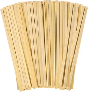 150 Pezzi Bastoncini Quadrati Legno, Bastoncini Legno per Lavoretti Listelli Leg - Foto 1 di 12