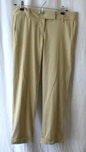 Ann Taylor Women's Khaki Tan Colored Dress Pant Cuffed Ankles Sz 2 NWT MSRP $88 - Picture 1 of 3
