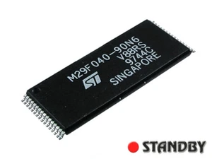 1pc 29F040-90 TSOP32 STM M29F040-90N6 4 Mbit (512Kbx8) FLASH MEMORY 90 ns -40+85 - Bild 1 von 1