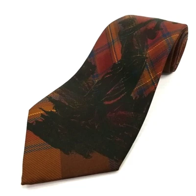 Corbata de golfista de lujo de colección Polo Ralph Lauren marrón a cuadros seda EE. UU. 57"x 4" Foto 1 de 4