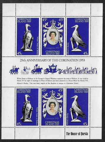 Christmas Is #87 Mint Never Hinged Sheet - Coronation Anniversary Cover