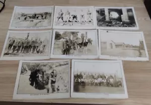 8 Vintage 1918 Photograph Lot US Army in France Football Handsome Men Annamites - Picture 1 of 10