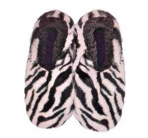 Snugg Ups by Splosh, Women's Size Large (9/10) Soft, Fleece Slippers, Zebra Pink - Picture 1 of 8