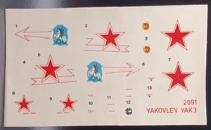 Airfix | N. 02091 | Decalcomanie Yakovlev Yak-3 1:72 - Foto 1 di 1