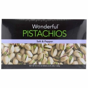 Wonderful Pistachios Salt & Pepper Flavor 4.5 Ounce (Pack of 8) - Picture 1 of 4