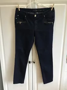 Pre-owned Apt. 9 Jeans Size 12 Skinny Leg Stretch decorative zipper pockets - Picture 1 of 4