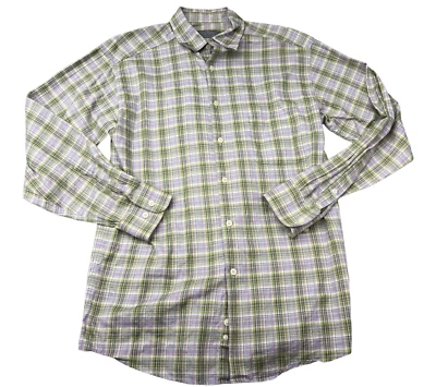 Camisa Talbots De Colección Para Hombre Mediana A Cuadros Colorida Manga Larga Algodón Abotonado Foto 1 de 4