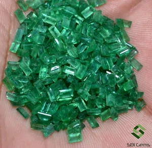 3.50x2 mm Natural Emerald Baguette Cut Lot 20 Pcs Untreated Loose Gemstones - Picture 1 of 8