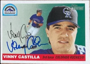 Vinny Castilla Autographed 2004 Topps Heritage #328 - Picture 1 of 1