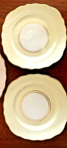 Vintage Royal Vale 'Harlequin/Ballet' Bone China Saucers Lemon - 1955-64 Spares - Picture 1 of 5