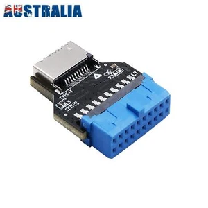 Universal USB 3.0 Internal Header (19-Pin) to USB 3.2 Type-C (20-Pin) A Adapter - Picture 1 of 11