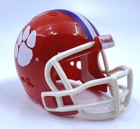 NCAA Riddell Clemson Tigers Mini Football Helmet 1 3/4" Cover