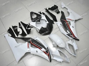 Fit for 08-16 YZF R6 Pearl White Grey ABS Injection Mold Bodywork Fairing Kit - Picture 1 of 9