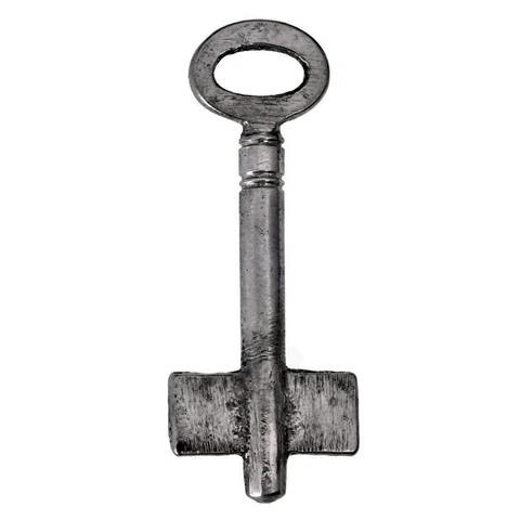 Antique Key - Iron DOUBLE BIT Key BLANK 56.5mm - ref.k433 Cover