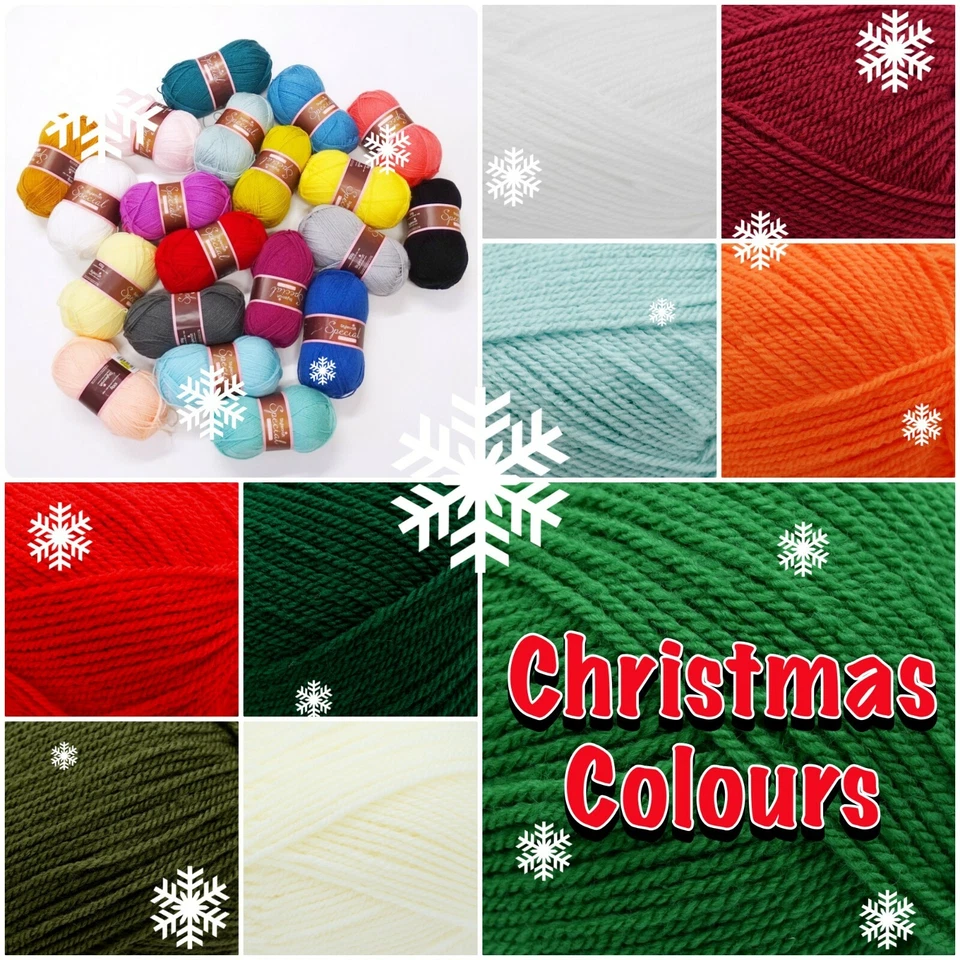 Christmas Colours SPECIAL DK Stylecraft Acrylic Knitting Crochet Yarn Wool 100g - Image 1 of 1