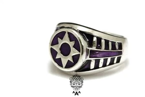 Anillo de zafiro estrella v.2 estrella zafiro anillo de potencia plata 925 esmalte púrpura - Imagen 1 de 5