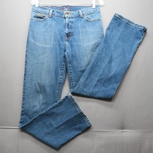 EDDIE BAUER WOMEN'S SIZE 8 REGULAR BOOTCUT LEG STRETCH BLUE DENIM JEANS - Picture 1 of 12