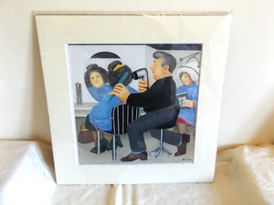BERYL COOK ~ "SALON PHILIP" -00 ~ LARGE MOUNTED PRINT ~ HAIRDRESSING ~ SIGNED - Picture 1 of 9