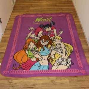 WINX CLUB Rainbow Fleece Blanket Purple 2004 120x160cm Europe Exclusive RARE HTF - Bild 1 von 15