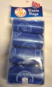 Pet All Star Waste Bags 8 Rolls of 15 Each - Totaling 120 Bags Per Order Blue - Picture 1 of 3