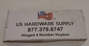 U.S. Hardware Supply (USHS) Hinged 4-Number Realtor Keybox, New - Picture 1 of 2
