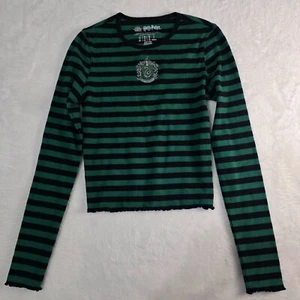 Top a rayas con escudo de Slytherin bordado de Harry Potter, pequeño juvenil - Imagen 1 de 4