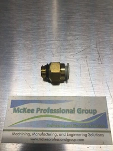 SMC Tube Adapter - 10mm / 1/4" BSP (Running Thread w/ Gasket) - Picture 1 of 4