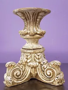 "Portavelas de columna de antaño arte clásico griego romano acabado antiguo 8" - Imagen 1 de 4