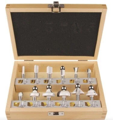 Makita 12 teiliger Fräsersatz Fräser für Oberfräse Schaft 8 mm D-53556 - Bild 1 von 4