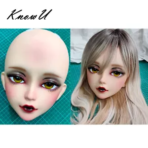 KnowU Half Head Shell Headgear BJD Anime Face For Cosplay Transgender - Picture 1 of 12