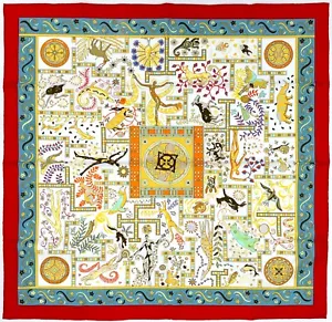 Hermes Baumwollschal, Forces de la Vie. - Bild 1 von 5