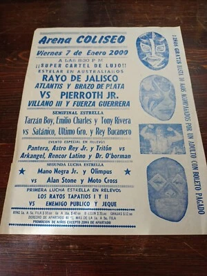 PROGRAMS 00's LUCHA LIBRE,  BRAZO DE PLATA vs VILLANO  MEXICO MEXICAN WRESTLING - Image 1 of 4