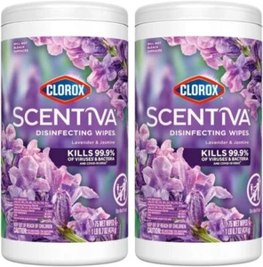 Scentiva Wipes Lavender & Jasmine Scent By Clorox, 75 Ct - 2 Pack - Picture 1 of 1