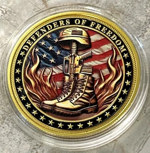 100 PCS *BRAND NEW USA VETERAN Defenders of Freedom Coin Pack-For Events/Charity - Picture 1 of 5