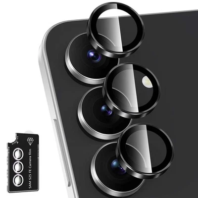 Cubierta de lente de cámara para Samsung Galaxy S25 FE metal + cubierta de lente de vidrio templado Foto 1 de 4