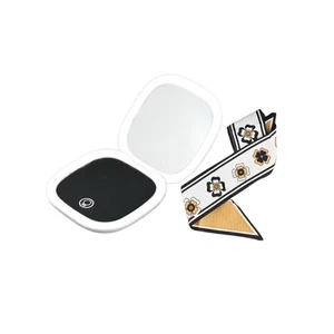 Miroir de Maquillage avec Lumières - Miroir de Poche LED Blanc Double Face, 1X/5X Loupe... - Photo 1/6