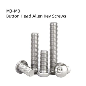 Linsenkopfschrauben M3 M4 M5 M6 M8 M10 Innensechskant Edelstahl A4 DIN ISO 7380 - Picture 1 of 7
