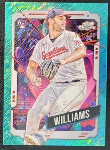 GAVIN WILLIAMS RC /199 2024 Topps Chrome Cosmic #63 AQUA EQUINOX REFRACTOR - Picture 1 of 3